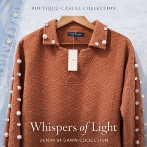 Simply Southern Quilted Pullover | Pearl & Crystal - Detail NWT Size Large